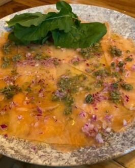 Carpaccio de salmón